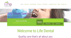 Desktop Screenshot of lifedentalcenter.com